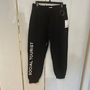 Social Tourists Black Sweatpants size Medium Unisex